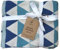 nidito® Premium Bio-Baby-Decke Jungen & Mädchen/Bio-Baumwoll-Decke Baby, 80x100 cm, 100% Bio-Baumwolle, Dreiecke Petrol-Blau Beige, Wolldecke ideal als Erstlings-/ Kuscheldecke
