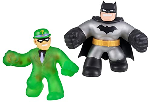 Heroes of Goo Jit Zu Versus-Packung mit 2 Stretchy Actionfiguren mit einzigartigen Füllungen: lizenzierte DC-Edition mit exklusiver metallischer Batman-Figur Pantaro vs. Riddler