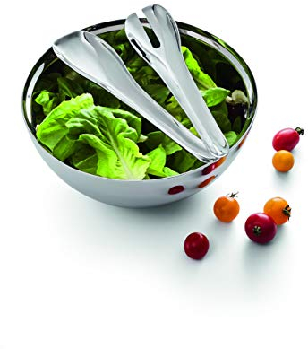 PHILIPPI - Insalata doppelwandige Salatschale mit Besteck - Klassische Form, besondere Funktion - 3,3l Fassungsvermögen - Ideal für Obst, Snacks oder Dessert - NEUHEIT