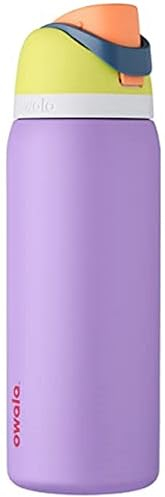 Zeilako Owala FreeSip Insulated Stainless Steel Water Bottle with Straw, BPA-Free Sports Water Bottle, Great for Travel, 32 Oz, Retro Boardwalk