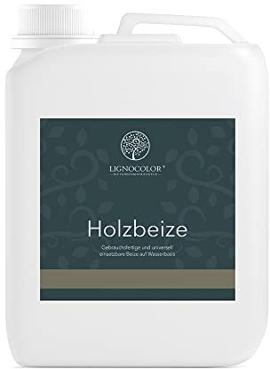 Lignocolor Holzbeize (2,5 L, Nussbaum hell) umweltfreundliche Beize auf Wasserbasis für Holz