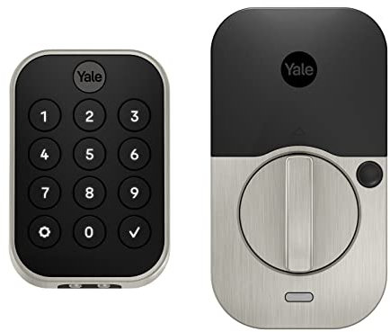 Yale Assure Lock 2 Deadbolt, Satin Nickel Keyless Entry Door Lock with Digital Touchscreen Keypad and Bluetooth Connectivity (No Wi-Fi), YRD430-BLE-619