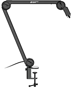 ENDGAME GEAR Mikrofon Arm - Praktisch Mikrofonständer - Universal Mikrofonarm - Mikrofon mit Ständer - Mikrofon Halterung - Mikrofon stativ - Klammernweite bis zu 55 mm - Schwarz