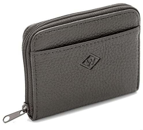 Van Der Rich ® - Mini Porte Monnaie en Cuir avec Porte-clés - Femme (Marron)
