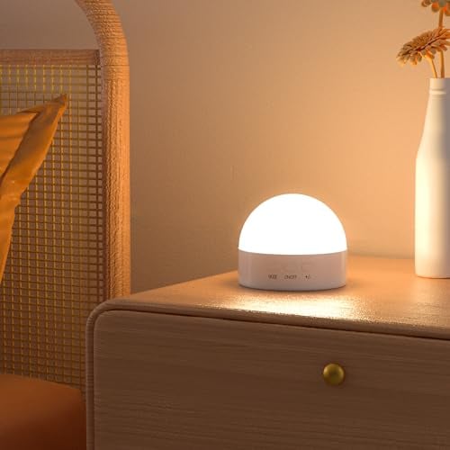 Kintion LED Night Light, USB Rechargeable Night Light for Adults, Dimmable 8 Colors with RGB Mode, Portable Nursery Night Lamp for Baby, Small Bedside Lamp for Bedroom, 1 Pack
