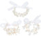WEBEEDY 3 Stück Hochzeit Handgelenk Blumen mit Perle Braut Handgelenk Blume mit Garnband Blumenarmband Brautjungfer Mädchen Hand Blume Für Hochzeiten Bankette Jubiläumsdaten