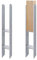 YRHome 4 Stück H-Pfostenträger feuerverzinkt H-anker Feuerverzinkt 81mm H-anker Feuerverzinkt, Materialstärke 5mm, Gesamthöhe 600 mm Zaunpfosten für Carports Gartenzäunen (4 Stück 81mm)