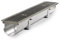 Canaleta de desagüe de chapa galvanizada en caliente, grosor 15/10, con rejillas prensadas. Malla de 33 x 33 mm, plato de 25 x 2 mm y tornillos para la fijación. Fabricado en Italia. Dimensiones: 185