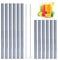 Kiemeu 12 Pack Reusable Glass Straws for Drinking, Thick Straws for Smoothies and Normal Liquid Drinks, Elliptical Opening