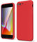 oakxco for iPhone 7 Plus Case iPhone 8 Plus Case Liquid Silicone, Cute Thin Slim Soft Rubber Gel Smooth Cover for Women Girl, Matte TPU Solid Aesthetic Design Protective & Shockproof, Red