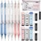 Four Candies Druckbleistift Set mit Mäppchen, 6 Stück Minenbleistift 0,5 & 0,7 mm, 360 Minen HB, 3 Radierer, Mechanischer Bleistifte Stifte Schulsachen Aesthetic School Stuff Clean Girl Stationery