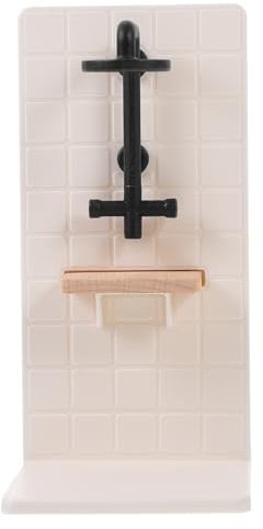 PRETYZOOM Miniature Bathroom Furniture Realistic Dollhouse Shower Prop for Play Tiny Bathroom Decor for Doll House Landscape and Pretend Play
