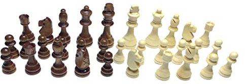32 Pièces D'Échecs en Bois Élégantes - Pions D'Échecs Roi Et Reine pour Échiquier, Accessoires De Jeu Éducatif Et Stimulant pour Enfants (2,5 Pouces)