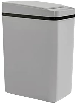 IGTOPS Automatischer Sensor Mülleimer,12L Bewegungssensor Mülleimer,elektrischer Abfalleimer, Bewegungssensor,automatischer Deckel,Berührungsloser Touchless Abfalleimer (Grau 2*AA Batterien)