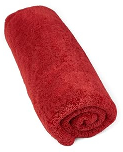 Kavalier Mikrofaser-Handtuch - 1500 GSM, 76x76cm, Langlebig & Pflegeleicht für Fahrzeugtrocknung - Rot