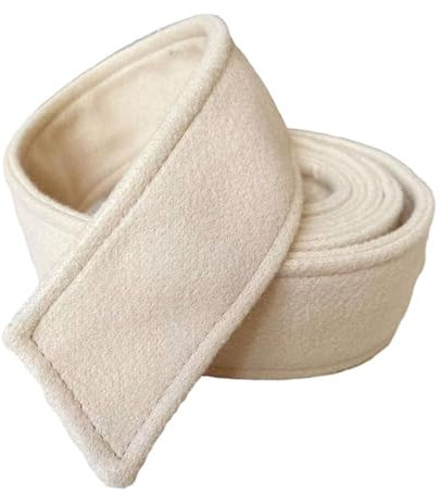 Perfeclan Damen Taillengürtel Aus Wollmantel, Lang Genug, Doppelseitig, Tragbar, Bequem, Trenchcoat Gürtel, Taillengürtel für Pendlerjacke, Beige,175cm