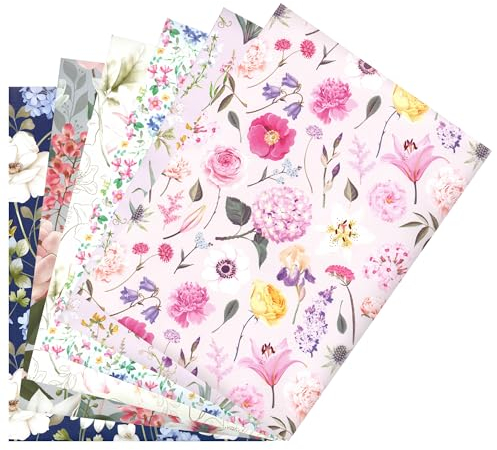 ARKRAFT Geschenkpapier Set 6 Bogen XXL Format 90 x 65 cm Verpackung plastikfrei FSC Papier (Frau)