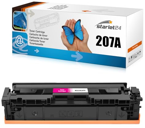 Starlet24 1x 207A Toner Magenta Kompatibel für HP 207A W2213A W2213X Toner für Color Laserjet Pro MFP M282nw M255dw M283fdn M283 M282 M255 Mit Chip