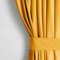 AmeliaHome Set Vorhang H 245 x B 140 cm mit Raffhalter 54 x 10 cm Velvet Optik Senfgelb 1 St. Ösenschal Samt Halbverdunkelungsvorhang Fensterdekoration Dekoschal Dekorvorhang