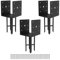 6 x 6 Wet Concrete Fence Post Anchor (Inner Dia 5.5x5.5) Heavy Duty U Shape Fence Post Holder Ground Spike Metal Black Powder Coated for Fence, Railing, Pergola Wood Post Bracket Anchor (3)