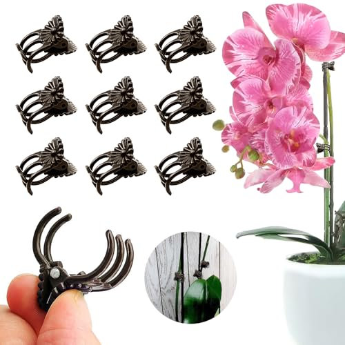 100 Stück Orchideen Klammern Garten Pflanzen Clips,Pflanzenklammern für Tomaten klein, Reben,Rosen,Pflanzenhalter,Pflanzenklammern Kunststoff Zum Stützen von Pflanzen,Rankhilfe für Kletterpflanzen
