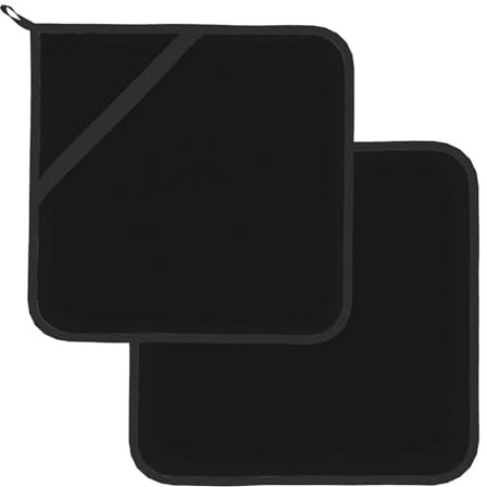 Individuelle Topflappen-Sets für die Küche, personalisierbar, heiße Pads mit Namenslogo, Fotopflappen, hitzebeständiges Halter-Set für Küche, Kochen, Backen, Grillen, Schwarz, 2–100 Stück