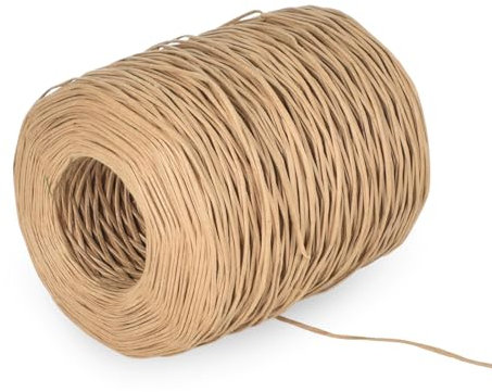 200m Wire Natural Color Paper - Versatile Paper Wire Natural for DIY, Floristry and Garden Use, Ideal for Crafting Wire Covered Bouquets and Supporting Plant Growth