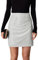 Damen Glitzer Rock für Party Hochzeiten Midi Glitzerrock Skirt Pailletten Rave Outfits Silber M