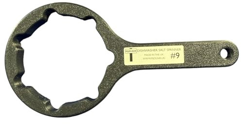 Dishwasher Salt Cap Spanner #9 (for Slimline Bosch Classixx and other machines) for easy removal of stuck dishwasher salt compartment filler caps