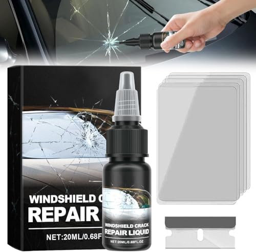 Upgrade Windshield Crack Repair Kit 2024 New Crack Repair Fluid Window Automotive Windscreen Tool Car Glass Repair Glue Scratch Chip Cracks Repair Kit for Fixing Chips (1 box)