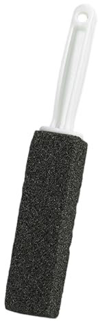 Bodhi2000 Pumice Stone Cleaning Tool Pet-safe Toilet Brush Hard Water Stains Calcium Deposits Removal Long Handle Ergonomic Grip Eco-friendly Black