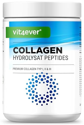 Collagen Pulver 500g - 100% bioaktives Kollagen Hydrolysat Peptide - Kollagen Typ 1, 2 & 3 - Geschmacksneutral - Ohne Zusatzstoffe