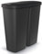 Monzana® Double poubelle cuisine 2x25 litres 2 compartiments couvercle bouton corbeille papier bureau déchets bio tri sélectif recyclage noir