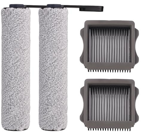 Lot de 4 accessoires pour Tineco Floor One S5 / S5 Pro / S5 Pro / S5 Pro 2 / S5 Extreme Brosse de rechange pour aspirateur sec et humide sans fil