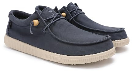 WALK IN PITAS | WP150 Washed | Mocassins pour Hommes | Chaussures Bateau | Slipon Loafers | Baskets d'été | Sneakers | Pantoufles Estivales | Chaussures de Walkinpitas | Marin 42