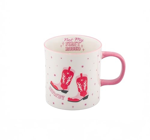Sass & Belle Howdy Mug - Funny Cowboy-Themed Tea Cup with Boots – Unique Sass and Belle Coffee Cup for Gifts for Her, Him or Mum