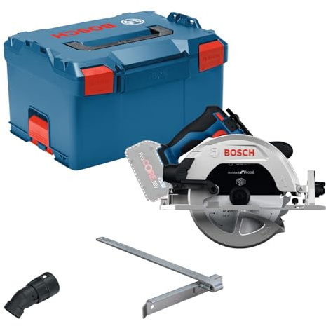 Bosch PRO 18V System Akku-Kreissäge GKS18V-68-2 (inkl. Gehrungsanschlag, Sägeblatt, L-BOXX 238)