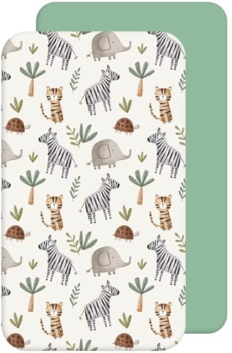 Lovely Hippo Spannbettlaken 80x160, kompatibel mit Next2Me, Kinderkraft, 100% Baumwolle, für 80x160 (Savanne, 80 x 160 cm)