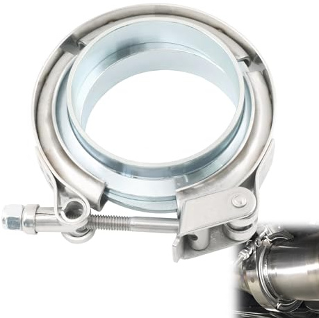 VVORHSBELL Morsetto A V 76mm 3 Pollici Acciaio Inox 304 Bullone T Sgancio Rapido Flangia V Per Tubo Universale Turbo Intercooler Aspirazione Scarico