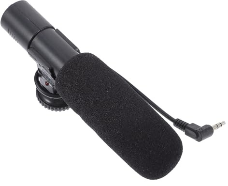 BCOATH Professionelles Aufnahmemikrofon für Kamera und Smartphone Tragbares Kameramikrofon mit 3,5mm Anschluss und Signal zu geräusch verhältnis für Fotografie und Interviews