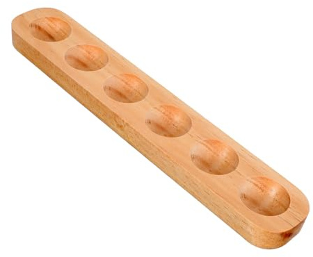 Plateau à Œufs en Bois 1 Pièce, Rangement pour 6 Œufs | Organisateur Simple et Pratique, pour Réfrigérateurs et Usage Domestique, Finition Créative