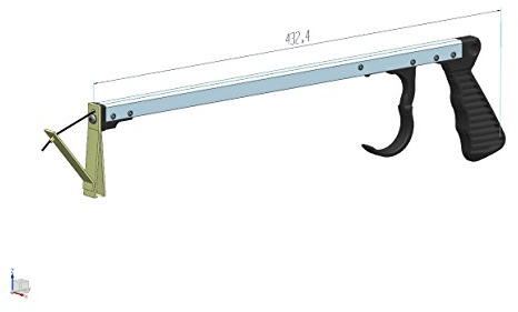 Nail Clipper For Fingernails, Pistol-Grip Remote Toe Nail Clipper 18 inch, Sharpest Stainless Steel Clipper, Wide Easy Press Lever - Best Quality Nail Cutter, Gift for Men & Women