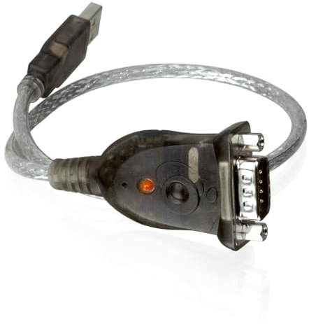 IOGEAR Cable USB RS232 Macho DB9 9 Pin Adaptador Serie USB 230 kbps Compatible con Windows 11 10 8 7 macOS X 10.14 USB 2.0 sin Necesidad de IRQ