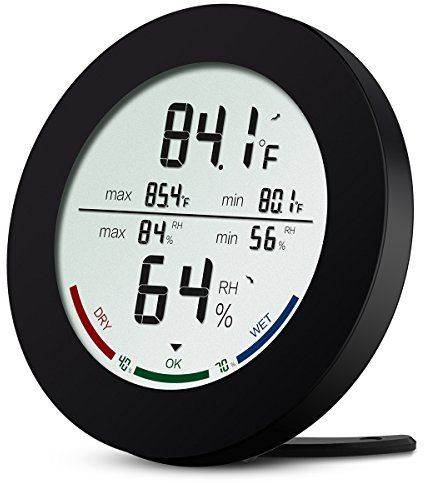 Oria Digital Hygrometer Thermometer, Temperature and Humidity Monitor with Comfort Indicators, MIN/MAX Records and Trend of Temperature Change for Home, Office, Bedroom, etc.