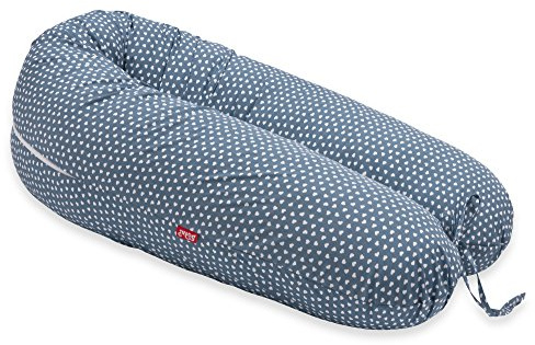 SCAMP Stillkissen universales Schwangerschaftskissen inkl. Bezug verschiedenes Design NEU (Little Hearts Blue)