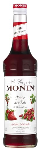 MONIN - Sirop de Fraise des Bois pour Cocktails et Limonades - Arômes naturels - 70 cl