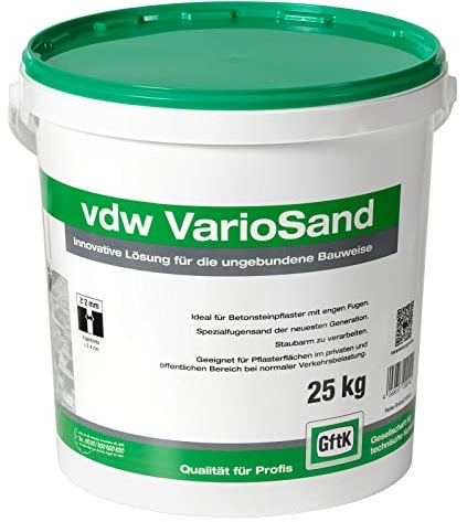 vdw VarioSand Basaltgrau 25kg Fugensand für enge Fugen von 2-4 mm