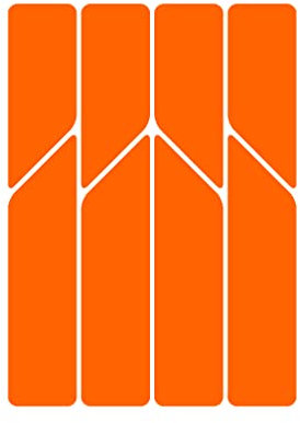 Riesel Design - re:Flex Frame - Fahrrad Reflektoren/Aufkleber Fahrrad/reflektierende Folie & Reflektor Aufkleber für Fahrräder oder Kinderwagen/Reflection Bike Sticker für Sicherheit (orange)