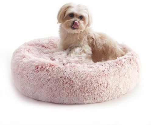 Western Home Hundebett Run, Katzenbett Flauschig, Hundekissen Kleine Hunde,Hundebett Waschbar,Hundekorb,Katzenkorb Zum Schlafen 50 cm,Rosa