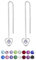 Orecchini Pendenti Donna Argento 925 - Orecchini Donna Cuore con Brillantini di Cristallo Lilla - Orecchini Lovely - Orecchini Donna Lunghi - Orecchini a Catena Argento 925